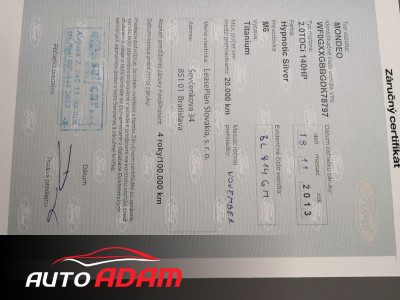 Ford Mondeo Combi 2.0 TDCi 140k Titanium